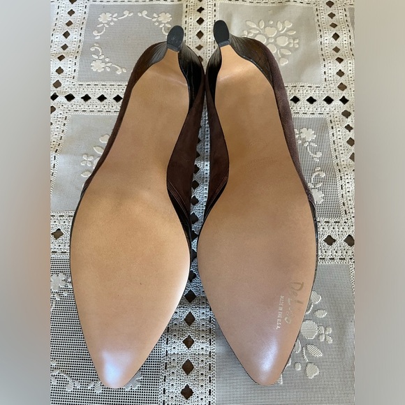 DeLiso vintage leather upper heels Size 7 1/2AA. NWOT - Picture 6 of 9